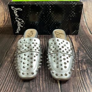 Women's Sam Edelman Agustus Mule, Square Toe Size 6.5 M - Metallic
